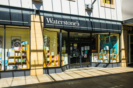 Lancaster UK May 30 2020 The frontage of Waterstones Book shop Marketgate shopping centreのeditorial素材