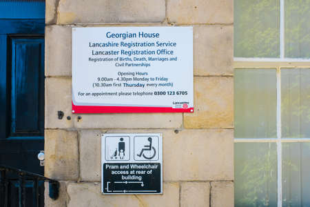 Lancaster UK 30 May 2020 Lancaster Registration Office for births weddings and deathsのeditorial素材