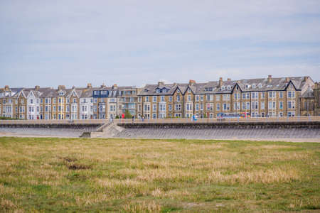 Morecambe UK 2 May 2020 Old character buildings at the seafront of Lancashire town of Morecambe.のeditorial素材