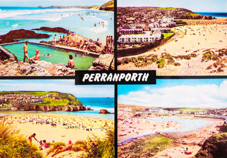 Kendal, Cumbria, UK July 4th 2020 Colour Picture postcard from Perranporth Cornwall UKのeditorial素材