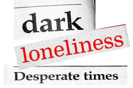 Distressed newspaper headline dark loneliness desperate times uk