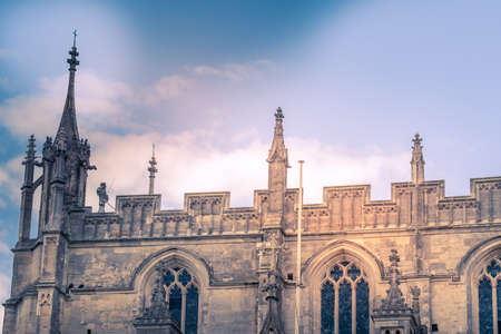 exterior of the famous Gloucester Cathedral, Englandのeditorial素材