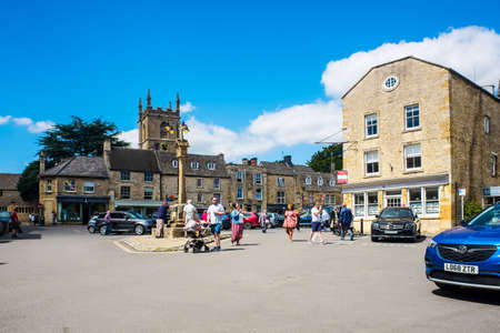 Typical cotswold buildings built with Oolitic limestone Warwickshire England UKのeditorial素材