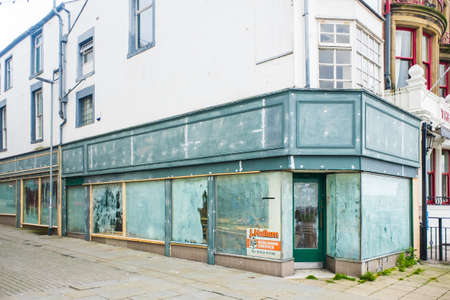 Run down dilapidated cafe in the seaside town of Morecambeのeditorial素材