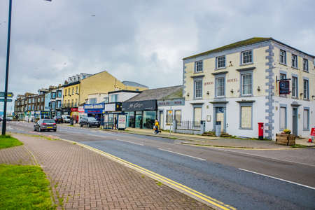 Run down dilapidated cafe in the seaside town of Morecambeのeditorial素材