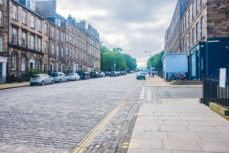 Edinburgh Scotland 6th Aug 2020 India Street in the capital city of Edinburghのeditorial素材