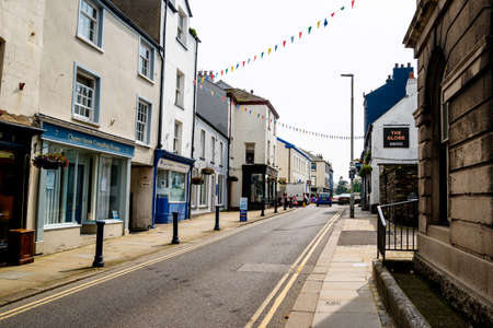 Ulverston UK 24th Aug 2020 Queen Street in the market town of Ulverston Cumbria UKのeditorial素材