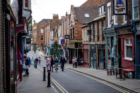 People Shopping in York UK after lockdown 2020のeditorial素材