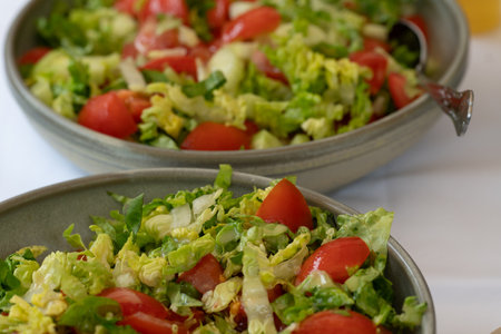 mixed salad for barbecueの写真素材