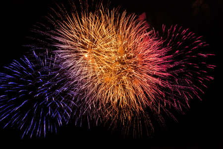 General colorful Fireworks in the night skyの写真素材