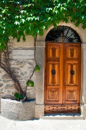 Old town House door at Repubblica di San Marinoの写真素材