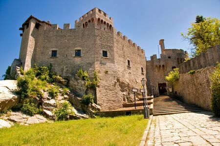 Second Tower or Rocca Cesta at Repubblica di San Marino orizontal viewの写真素材