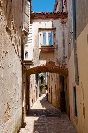 Passage on Krk old town streets - Croatiaの写真素材