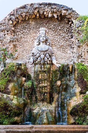 Fontana della Natura in Villa D-este at Tivoli - Rome - Italyのeditorial素材