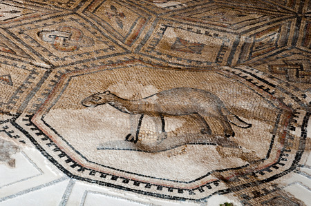 Animal mosaics at Aquileia Basilica in Italyのeditorial素材