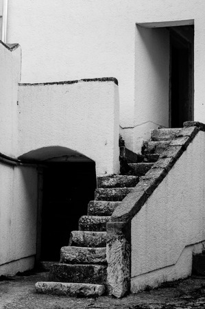 Doors and stairs at Beli in Cres island - Croatiaのeditorial素材