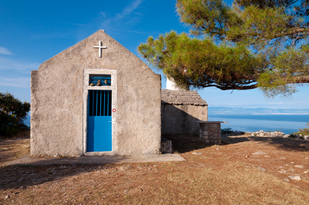 St Ivan church at Losinj island in Croatiaの写真素材