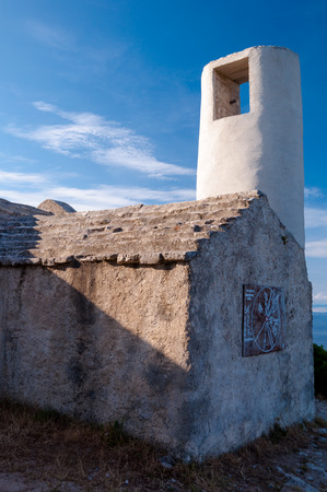 St Ivan church back at Losinj island in Croatiaの写真素材