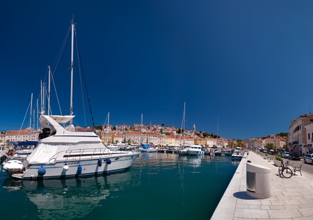 Ship and port at Mali Losinj in Croatiaのeditorial素材