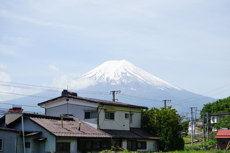 Home near mount fujiの写真素材