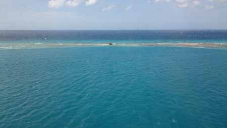 small island in the oceanの写真素材