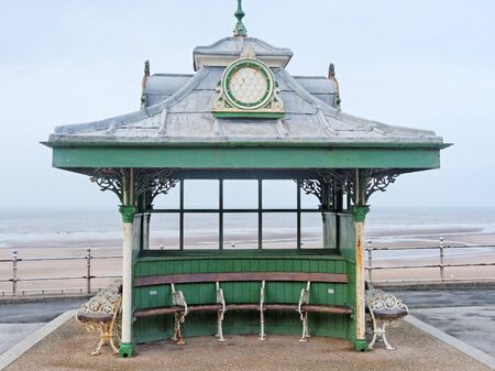 Antique shed on the Blackpool promenade.の写真素材