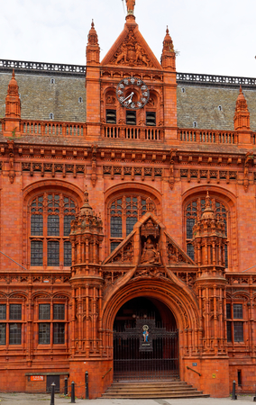 Birmingham, October 07: Clock tower and main entrance to the Birmingham Magistrates Court. UK 2018のeditorial素材