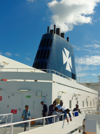 Dover, August 14: DFDS boat ferry is Northern Europes largest shipping and logistics company. UK...