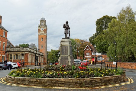 Sutton Coldfield, October 13: War Memorial and Town Hall, UK 2018のeditorial素材