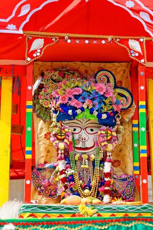 The cart festival called Rathayatra, deity on cart. June 16, UK 2019のeditorial素材