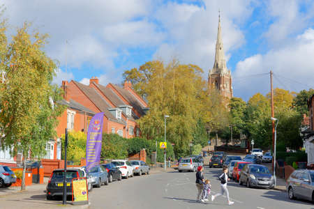 View of the street in Handsworth, Birmingham, October 11, UK 2020