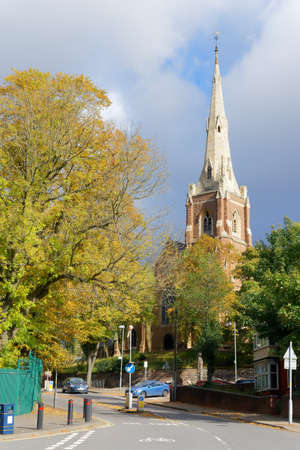 View of the St Michael's Church, Handsworth in Birmingham, October 11, UK 2020