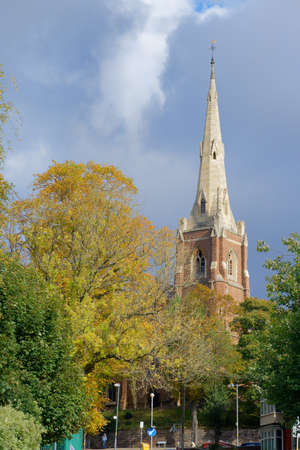 View of the St Michael's Church, Handsworth in Birmingham, October 11, UK 2020のeditorial素材