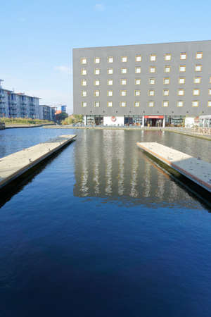 Two berths on the Walsall Canal, Walsall, October 14, UK 2020のeditorial素材