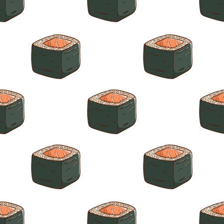 Sushi.Japan single icon in cartoon style vector symbol stock illustration web.のイラスト素材