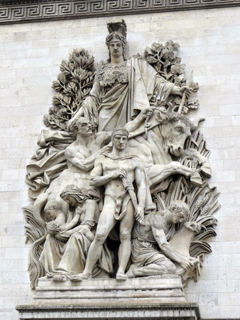 Arc de Triumph statues - Paris, Franceの写真素材
