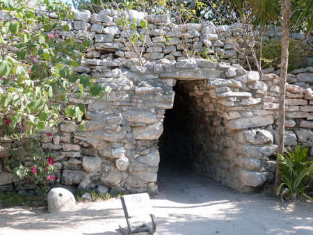 Entrance of Tulum city ruins - Mexicoのeditorial素材