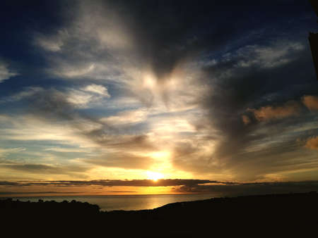 Sunset with clouds