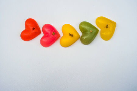 Heart candlesの写真素材