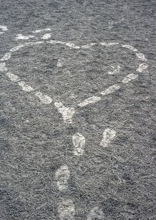Footprint on earthの写真素材