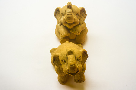 Baby elephants statueの写真素材