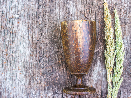 Wooden wine grassの写真素材