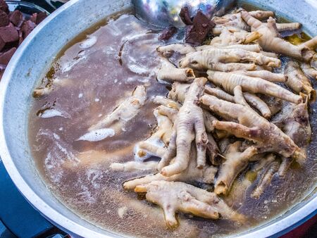 Boiled chicken footの写真素材