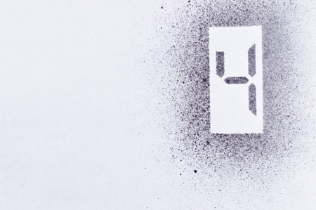 Stencil number photo for your painting projects or number publications.の写真素材