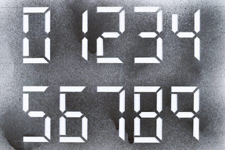 Stencil numbers photo for your painting projects or number publications.の写真素材