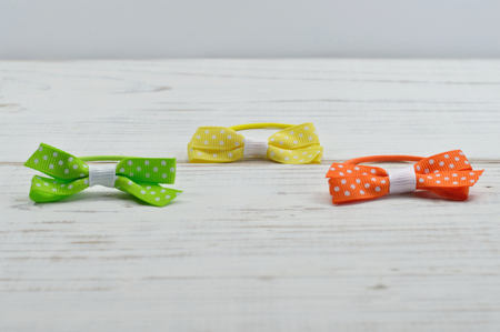 Hair ribbons photo for your girl projects or accesories publications.の写真素材