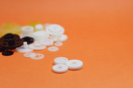 Plastic gears for your tech projects or industry publications.の写真素材
