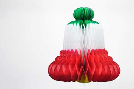 Tricolor bell-shaped ornamentの写真素材