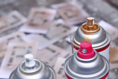 Spray paint photo for your painting projects or tools publications.の写真素材