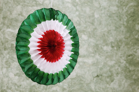 Tricolor paper ornamentの写真素材
